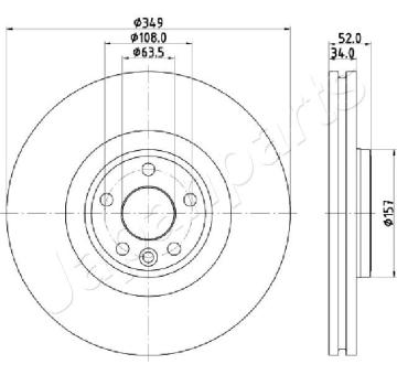 Brzdový kotúč JAPANPARTS DI-L17