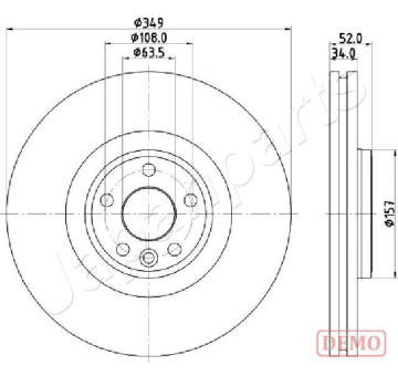 Brzdový kotúč JAPANPARTS DI-L17C