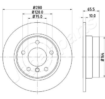 Brzdový kotúč JAPANPARTS DP-0100