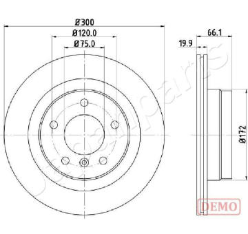 Brzdový kotúč JAPANPARTS DP-0101C