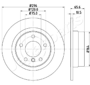 Brzdový kotúč JAPANPARTS DP-0102