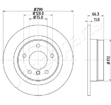 Brzdový kotúč JAPANPARTS DP-0103