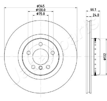 Brzdový kotúč JAPANPARTS DP-0104