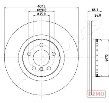 Brzdový kotúč JAPANPARTS DP-0104C