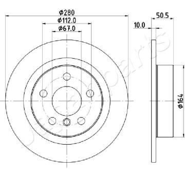 Brzdový kotúč JAPANPARTS DP-0105