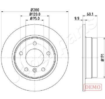 Brzdový kotúč JAPANPARTS DP-0107C