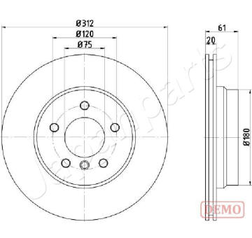 Brzdový kotúč JAPANPARTS DP-0108C