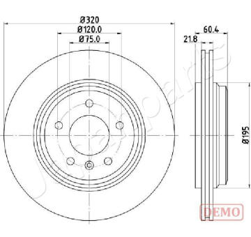 Brzdový kotúč JAPANPARTS DP-0113C