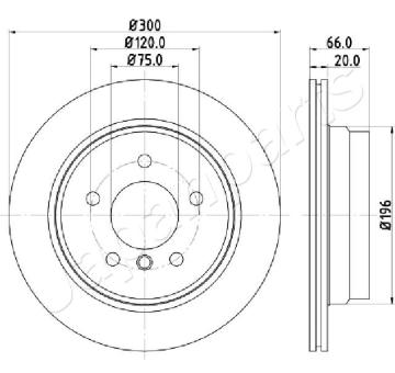 Brzdový kotúč JAPANPARTS DP-0114