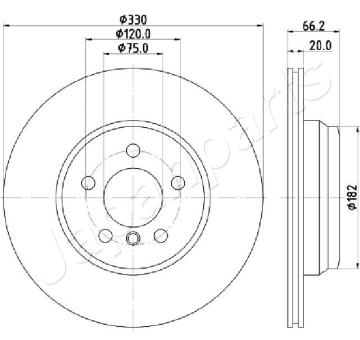 Brzdový kotúč JAPANPARTS DP-0115