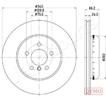 Brzdový kotúč JAPANPARTS DP-0115C