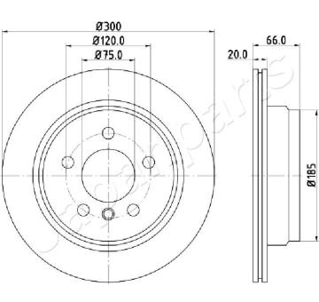 Brzdový kotúč JAPANPARTS DP-0116