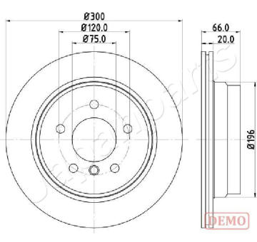 Brzdový kotúč JAPANPARTS DP-0117C