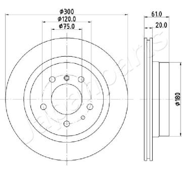 Brzdový kotúč JAPANPARTS DP-0118
