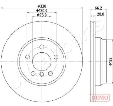 Brzdový kotúč JAPANPARTS DP-0118C