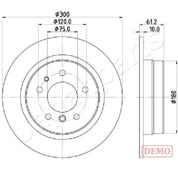 Brzdový kotúč JAPANPARTS DP-0119C