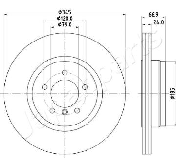 Brzdový kotúč JAPANPARTS DP-0122