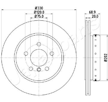 Brzdový kotúč JAPANPARTS DP-0123