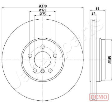Brzdový kotúč JAPANPARTS DP-0127C