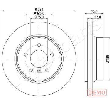 Brzdový kotúč JAPANPARTS DP-0128C