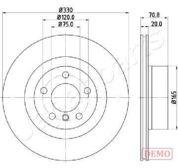 Brzdový kotúč JAPANPARTS DP-012C
