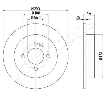 Brzdový kotúč JAPANPARTS DP-0132