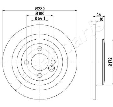 Brzdový kotúč JAPANPARTS DP-0133