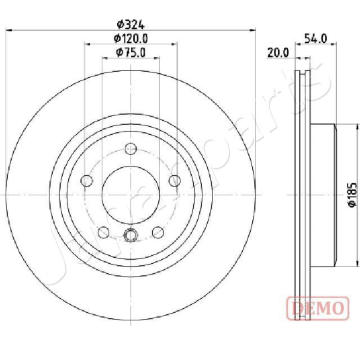 Brzdový kotúč JAPANPARTS DP-0133C