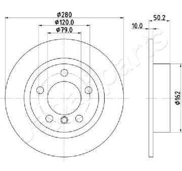 Brzdový kotúč JAPANPARTS DP-0134