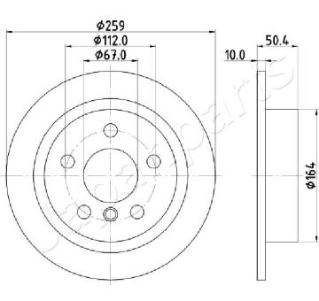 Brzdový kotúč JAPANPARTS DP-0136