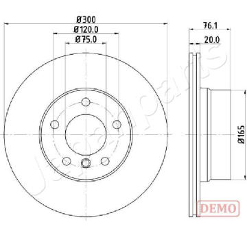 Brzdový kotúč JAPANPARTS DP-0136C