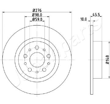 Brzdový kotúč JAPANPARTS DP-0203