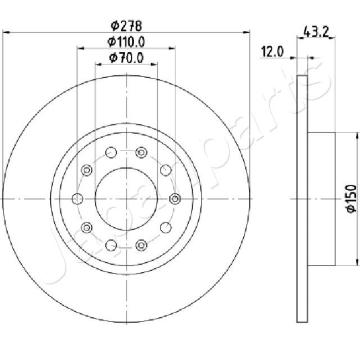 Brzdový kotúč JAPANPARTS DP-0204