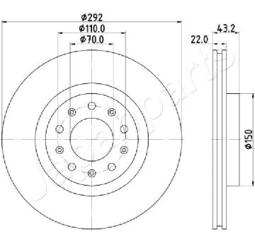 Brzdový kotúč JAPANPARTS DP-0205