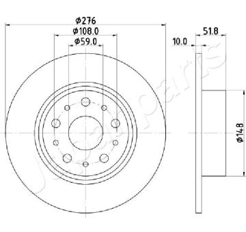 Brzdový kotúč JAPANPARTS DP-0207