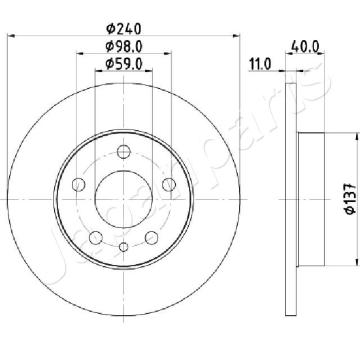 Brzdový kotúč JAPANPARTS DP-0209