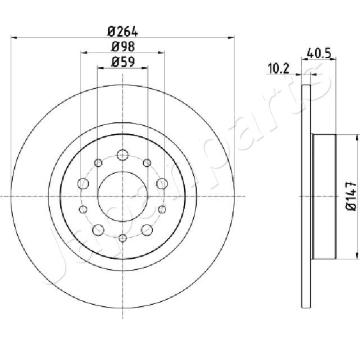 Brzdový kotúč JAPANPARTS DP-0212