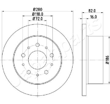 Brzdový kotúč JAPANPARTS DP-0216