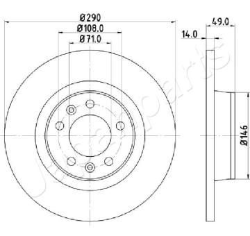 Brzdový kotúč JAPANPARTS DP-0219