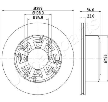 Brzdový kotúč JAPANPARTS DP-0222