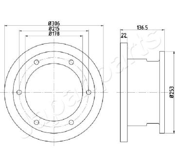 Brzdový kotúč JAPANPARTS DP-0224