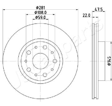 Brzdový kotúč JAPANPARTS DP-0229