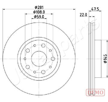 Brzdový kotúč JAPANPARTS DP-0229C