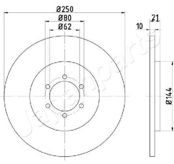Brzdový kotúč JAPANPARTS DP-0234C