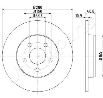 Brzdový kotúč JAPANPARTS DP-0301