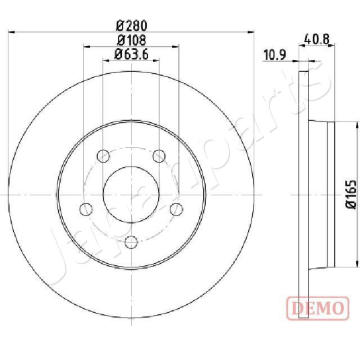 Brzdový kotúč JAPANPARTS DP-0301C