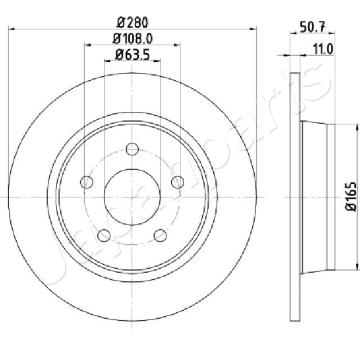 Brzdový kotúč JAPANPARTS DP-0302