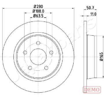 Brzdový kotúč JAPANPARTS DP-0302C