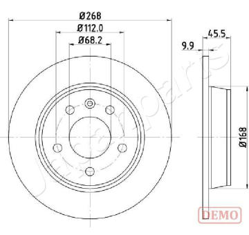 Brzdový kotúč JAPANPARTS DP-0306C