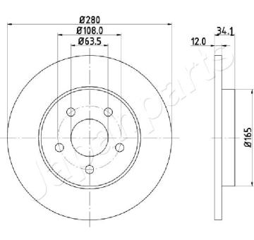 Brzdový kotúč JAPANPARTS DP-0309